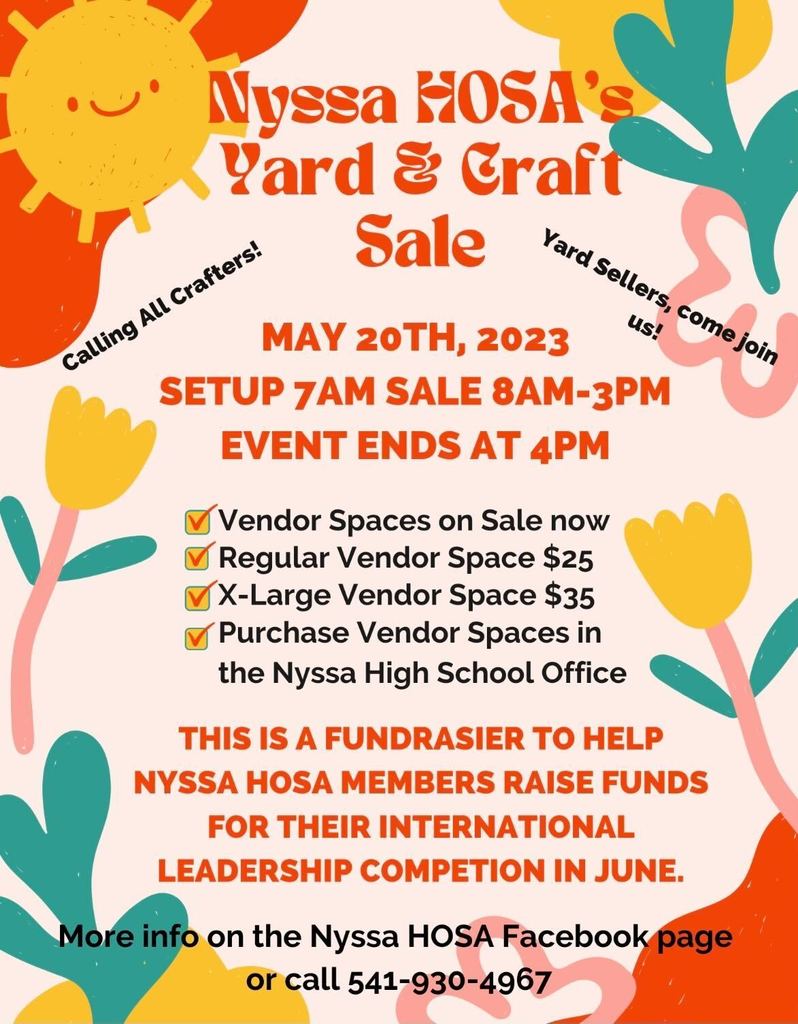 HOSA yard and craft sale